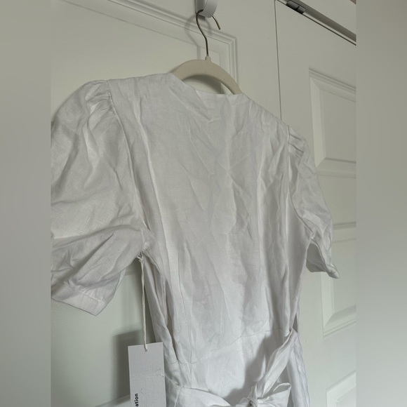 Reformation Weiss V Neck Linen Wrap Dress- NWT - Picture 9 of 9